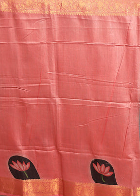 Multicolor Tussar Silk Saree With Blouse Piece