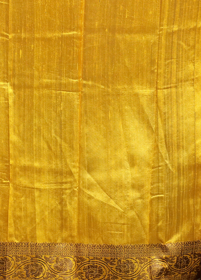 Purple Handloom Tussar Pure Silk Saree With Blouse Piece