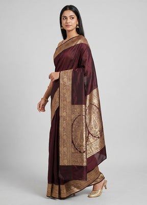 Multicolor Banarasi Silk Saree With Blouse Piece