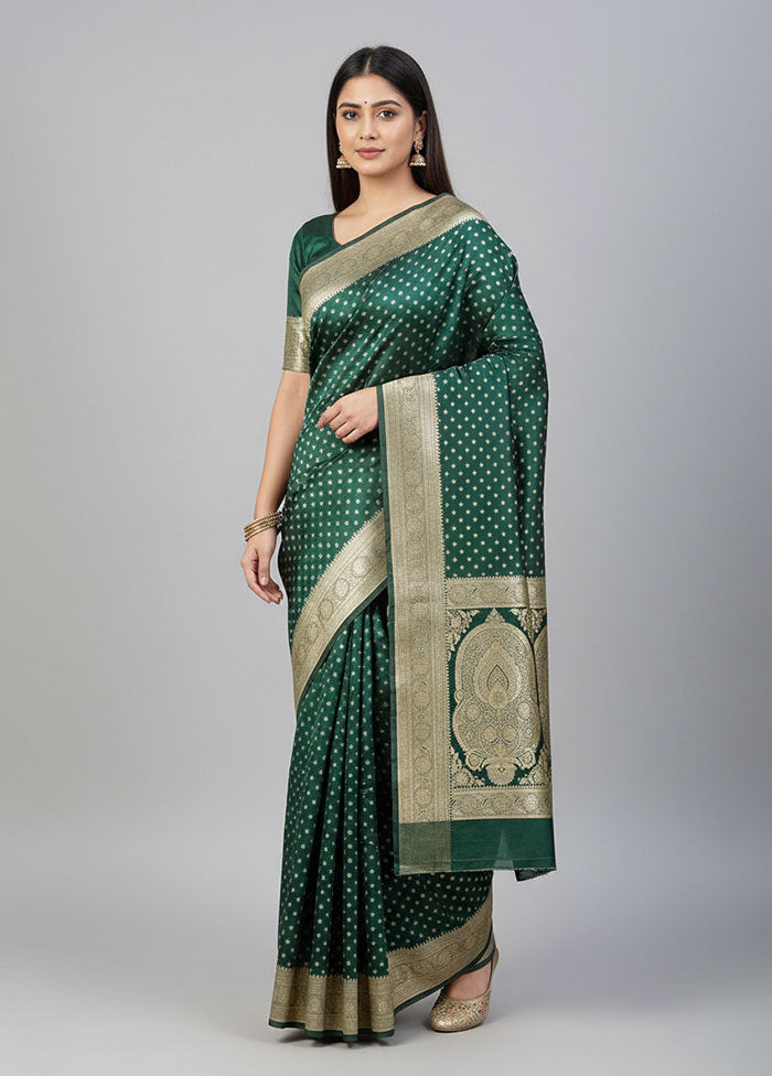 Multicolor Banarasi Silk Saree With Blouse Piece