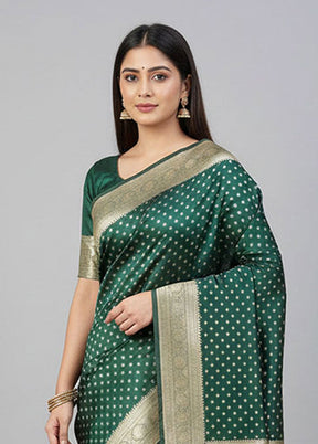 Multicolor Banarasi Silk Saree With Blouse Piece