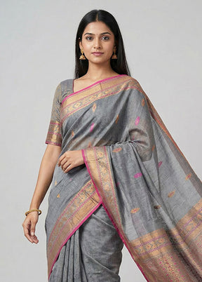 Multicolor Matka Silk Saree With Blouse Piece