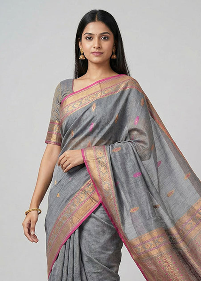 Multicolor Matka Silk Saree With Blouse Piece