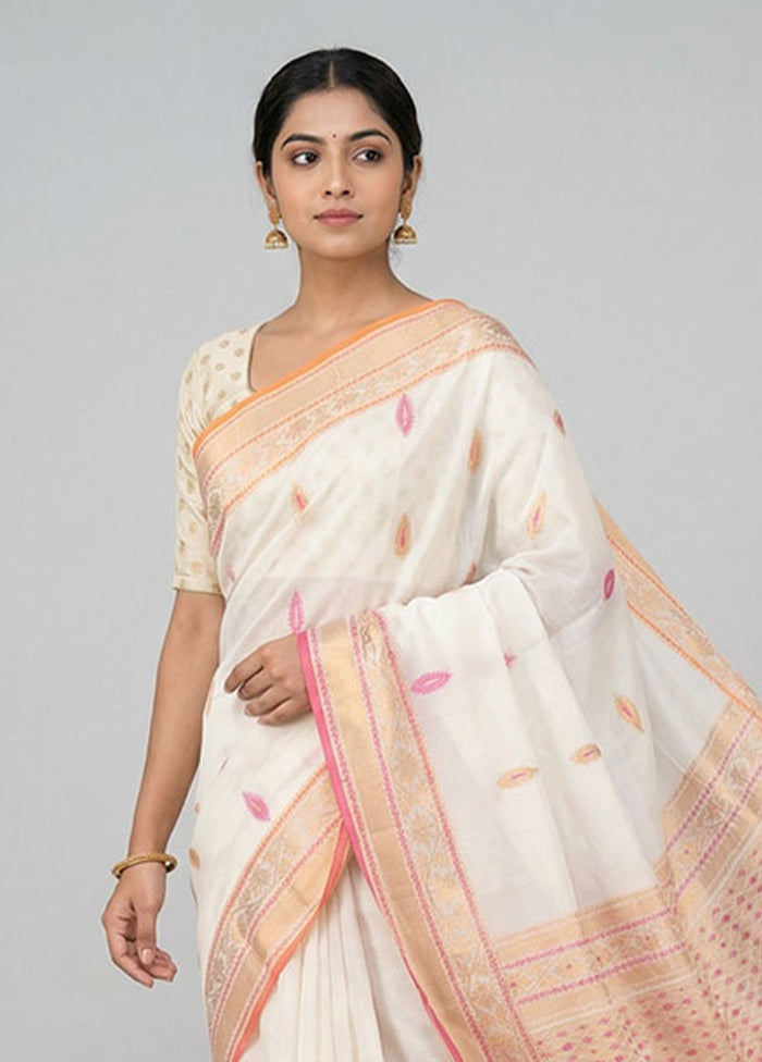 Multicolor Matka Silk Saree With Blouse Piece