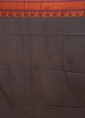 Grey Matka Silk Saree With Blouse Piece