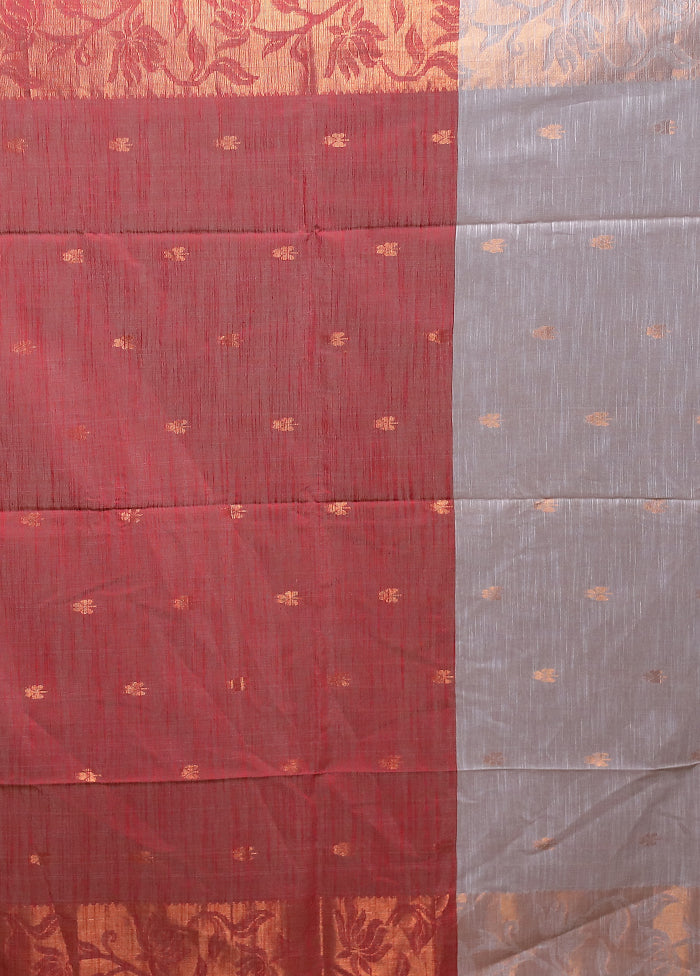 White Matka Silk Saree With Blouse Piece