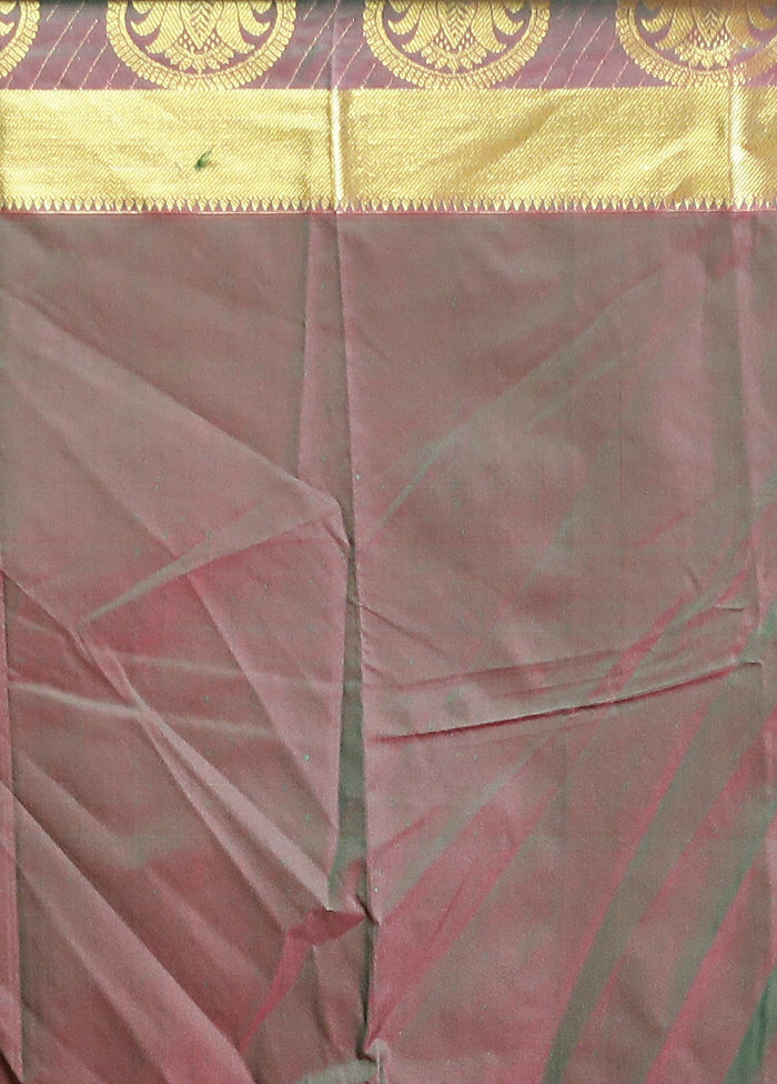 Green Kanjivaram Silk Saree With Blouse Piece