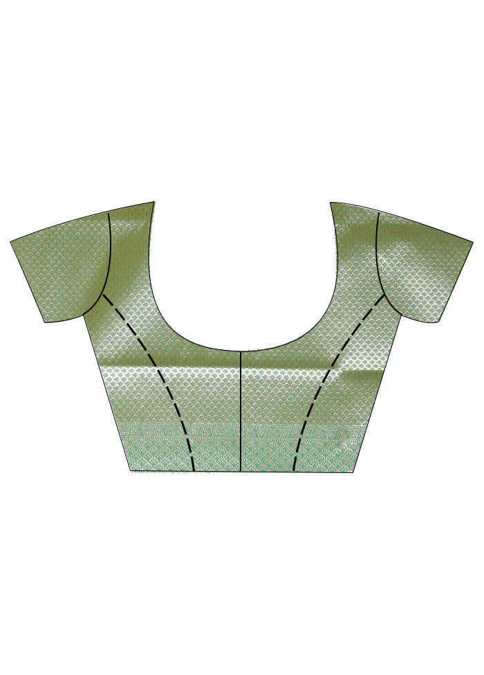Green Uppada Silk Saree With Blouse Piece