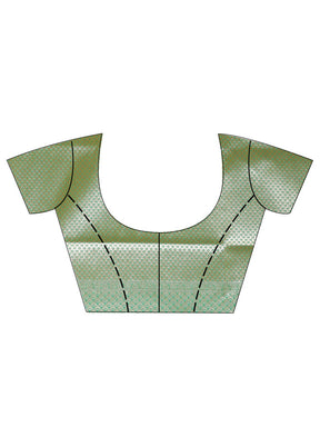 Green Uppada Silk Saree With Blouse Piece