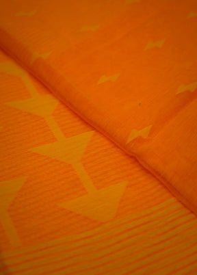 Yellow Cotton Saree With Blouse Piece