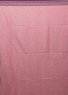 Blue Khadi Cotton Saree With Blouse Piece