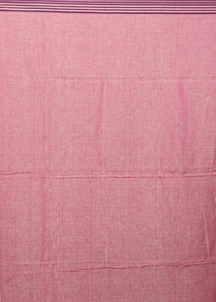 Blue Khadi Cotton Saree With Blouse Piece