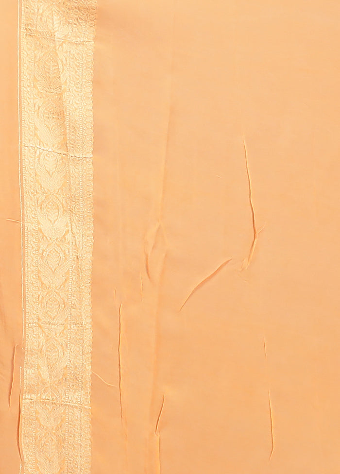 Orange Georgette Saree With Blouse Piece