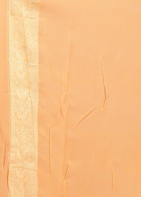 Orange Georgette Saree With Blouse Piece