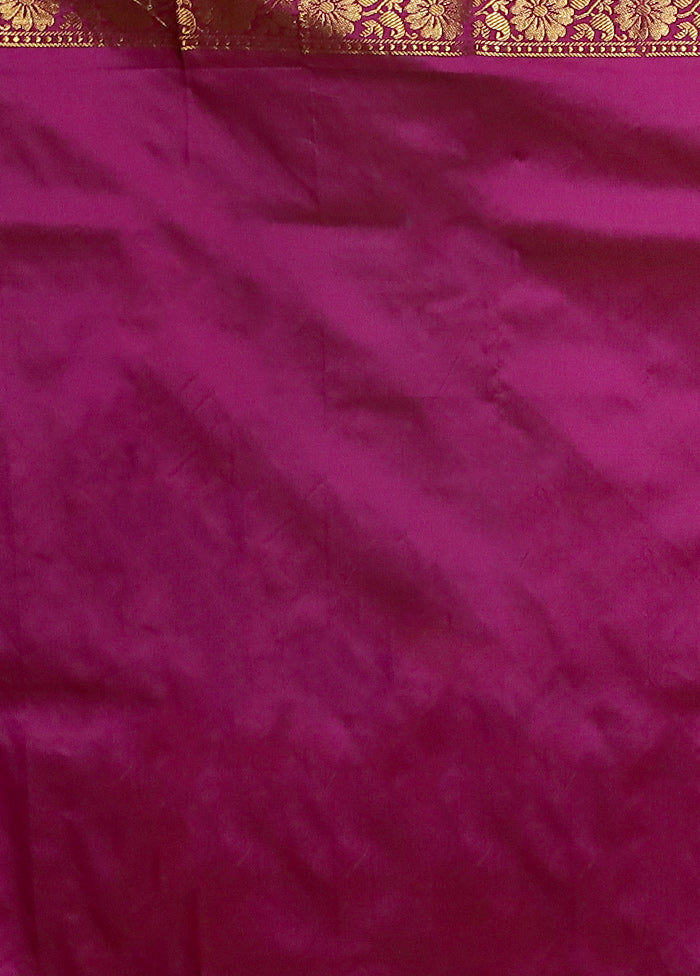 Blue Kanjivaram Silk Saree With Blouse Piece