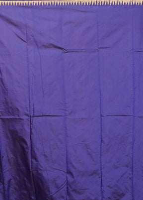Blue Kanjivaram Silk Saree With Blouse Piece