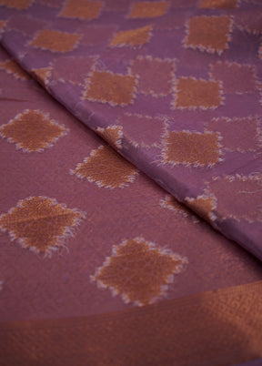 Purple Organza Saree With Blouse Piece