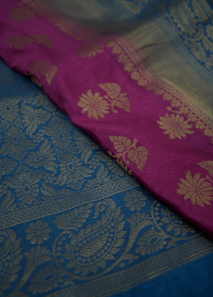 Multicolor Dupion Silk Saree With Blouse Piece