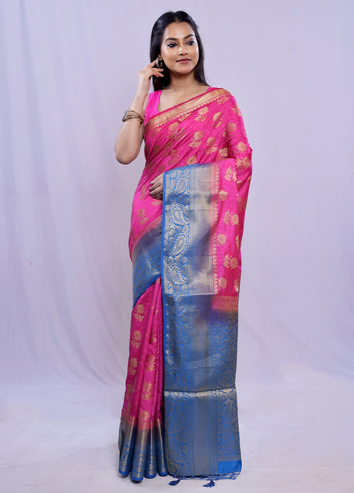 Multicolor Dupion Silk Saree With Blouse Piece