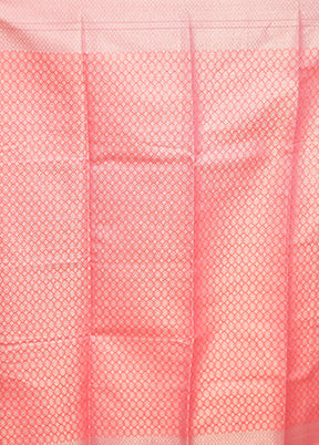 Pink Cotton Saree With Blouse Piece