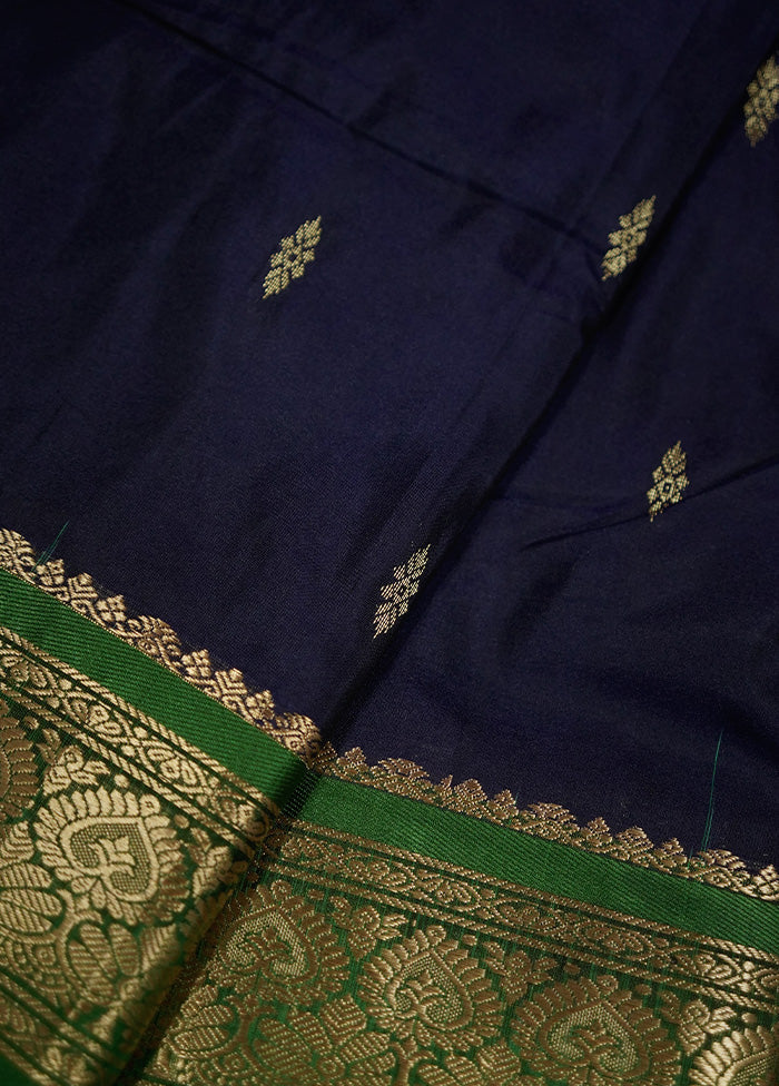 Purple Kanjivaram Silk Saree With Blouse Piece - Indian Silk House Agencies