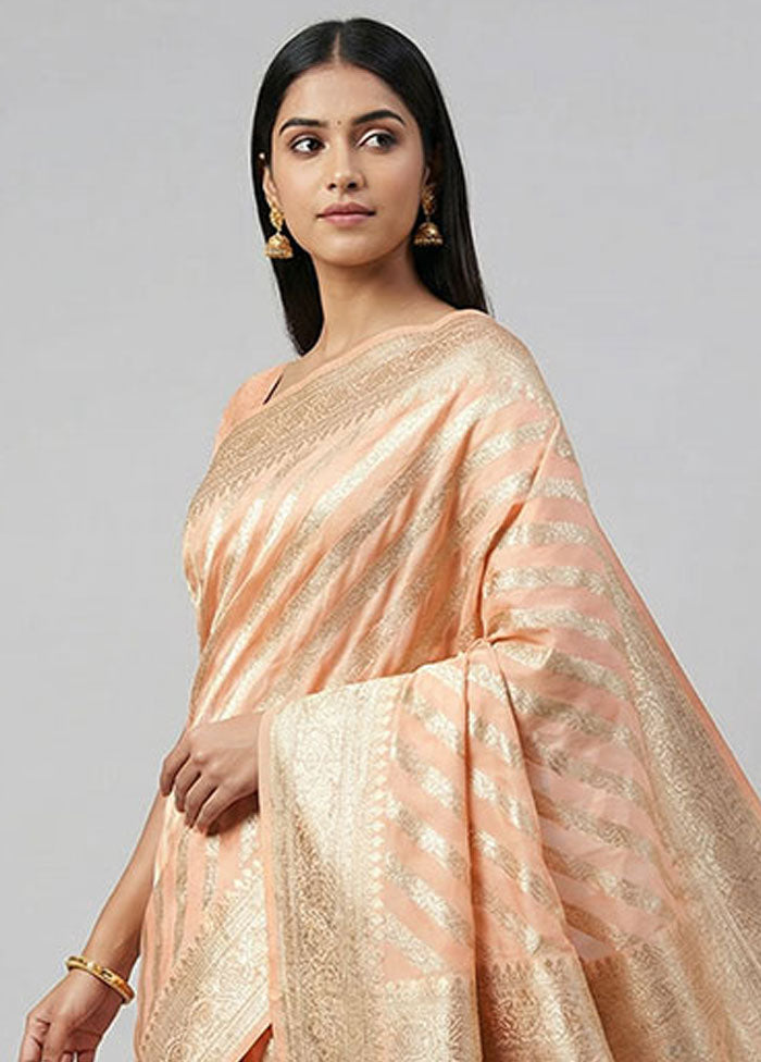 Pink Tanchoi Silk Saree With Blouse Piece
