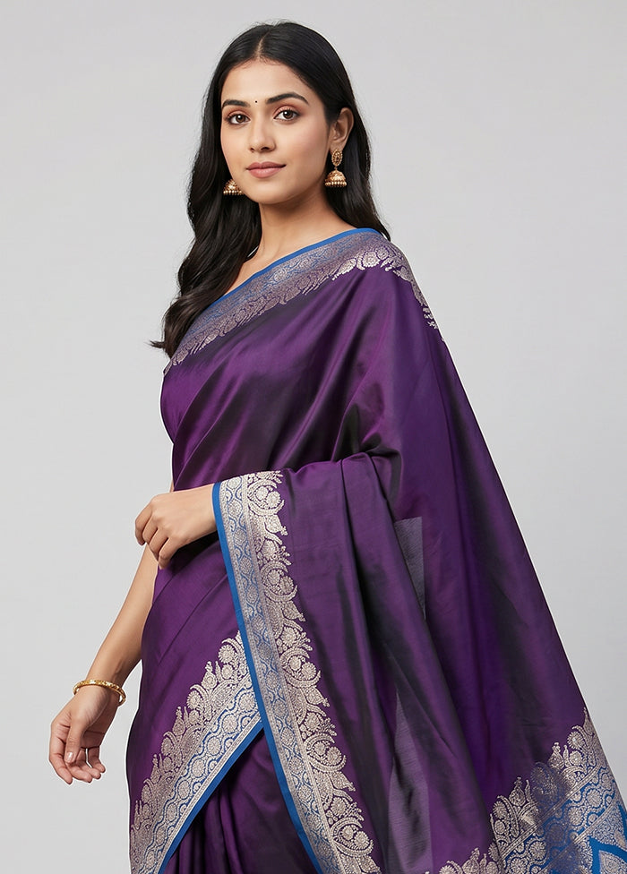 Green Banarasi Silk Saree With Blouse Piece