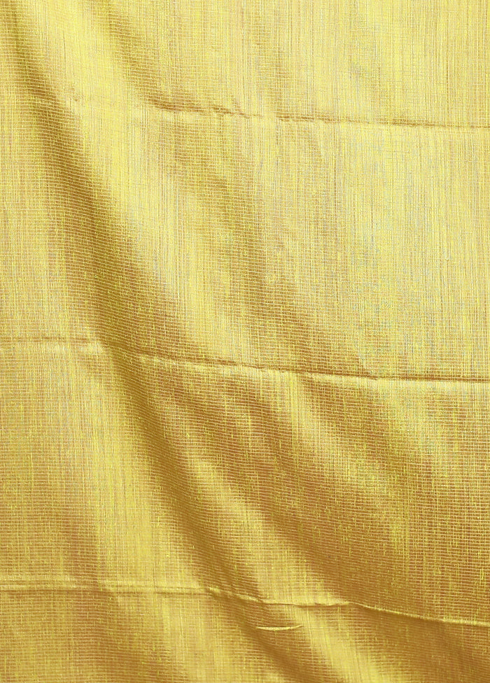 Green Handloom Matka Pure Silk Saree With Blouse Piece