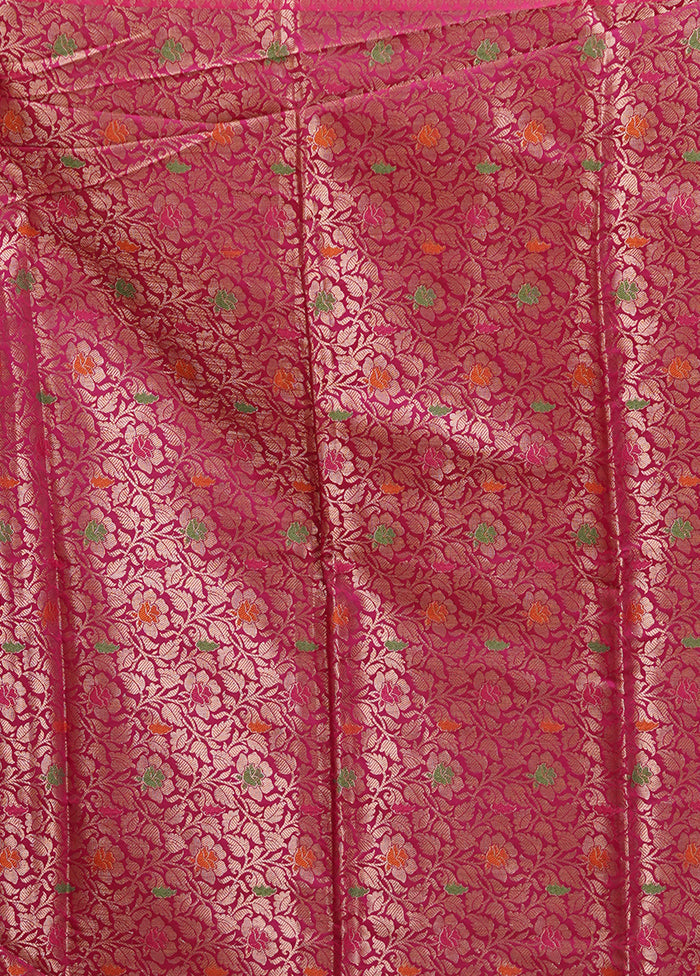 Blue Dupion Silk Saree With Blouse Piece