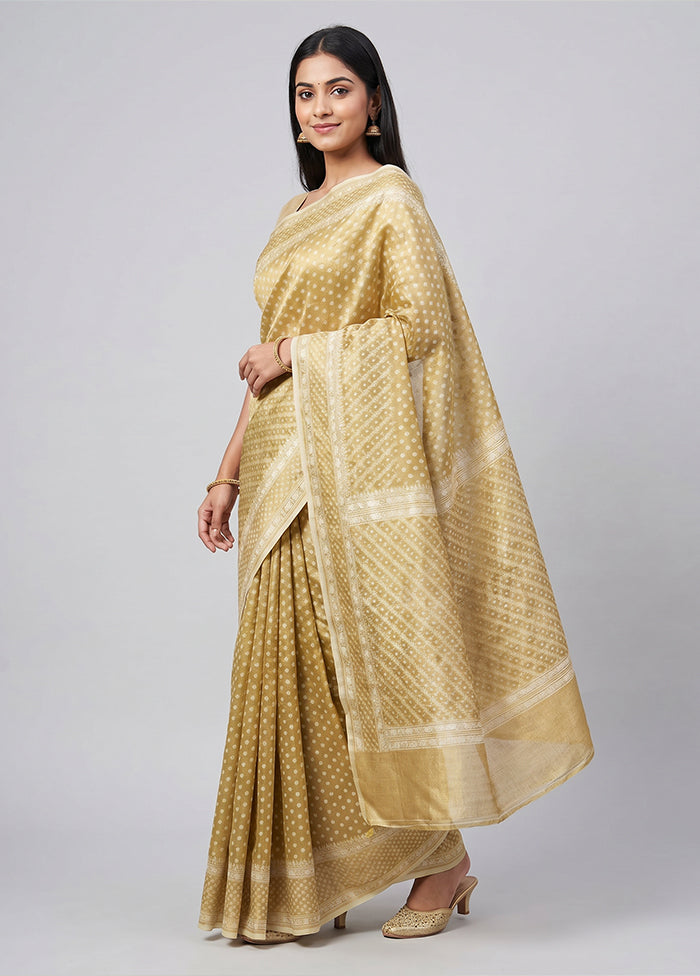 Green Tissue Silk Saree With Blouse Piece