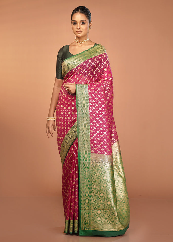 Purple Kora Silk Saree With Blouse Piece