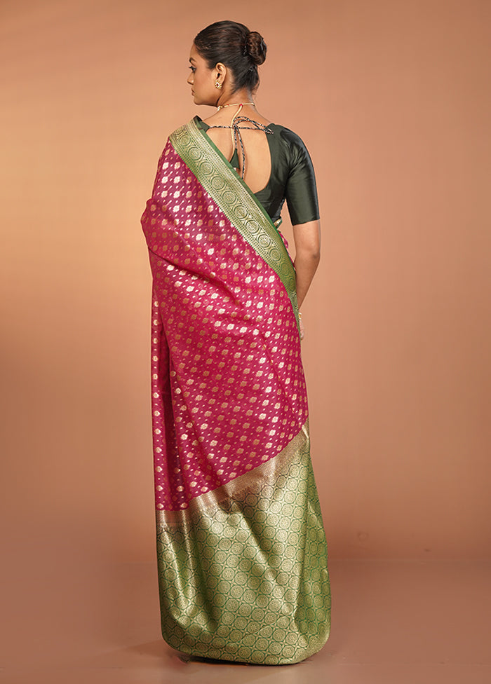 Purple Kora Silk Saree With Blouse Piece