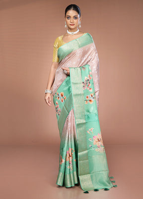 Pink Dupion Silk Saree With Blouse Piece