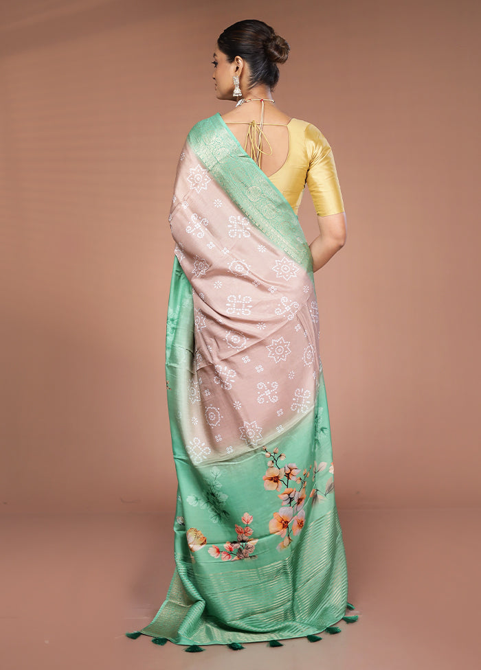 Pink Dupion Silk Saree With Blouse Piece