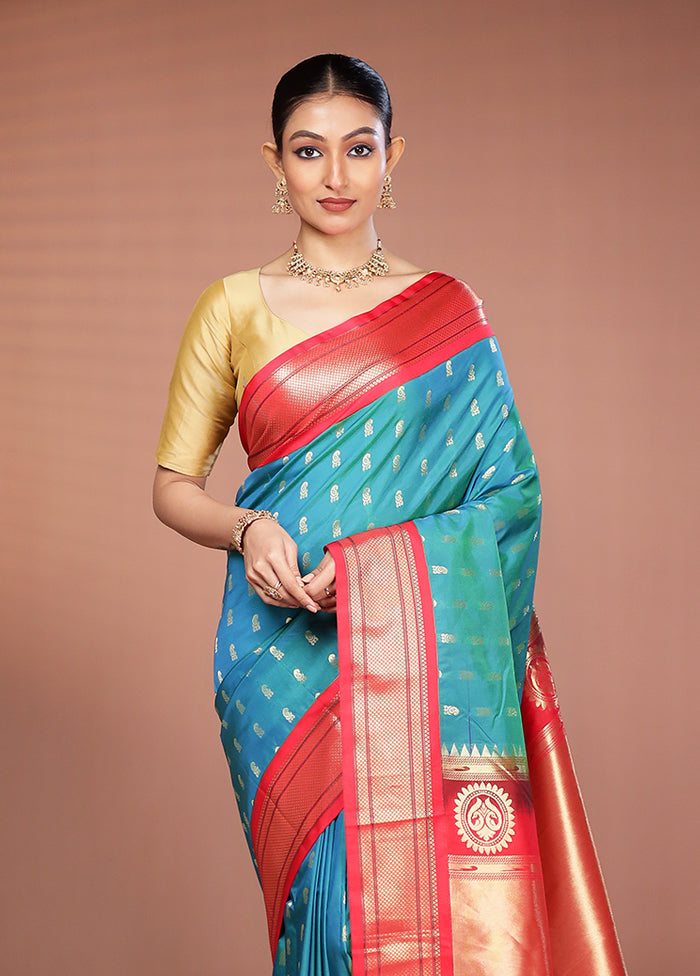 Green Kanjivaram Silk Saree With Blouse Piece