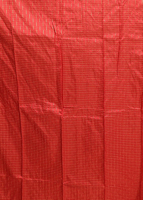 Red Handloom Kanjivaram Pure Silk Saree With Blouse Piece