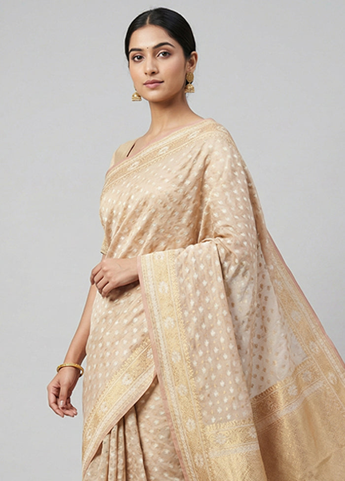 Multicolor Kora Silk Saree With Blouse Piece