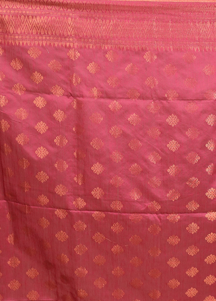 Blue Cotton Saree With Blouse Piece