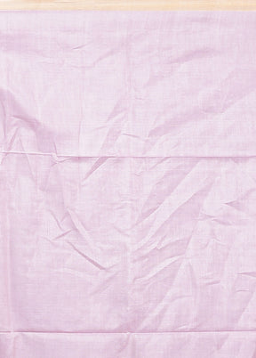 Pink Handloom Tussar Pure Silk Saree With Blouse Piece