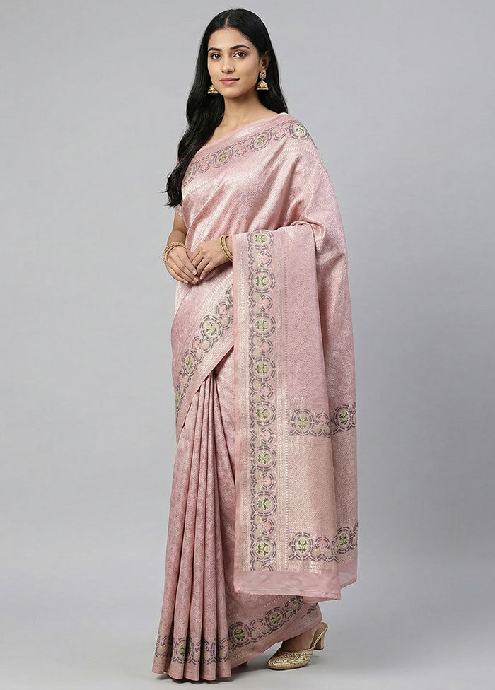 Purple Kanjivaram Silk Saree With Blouse Piece