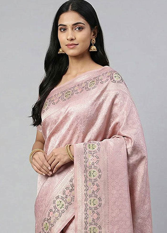 Purple Kanjivaram Silk Saree With Blouse Piece