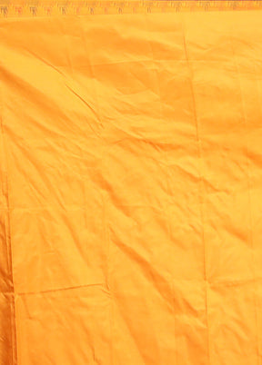 Orange Kanjivaram Silk Saree With Blouse Piece