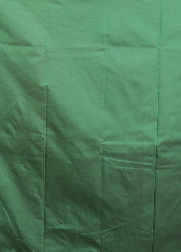 Green Kanjivaram Silk Saree With Blouse Piece
