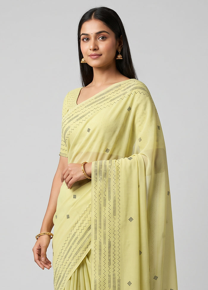 Purple Chiffon Silk Saree With Blouse Piece