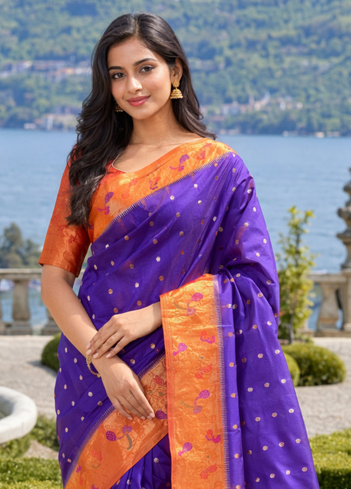 Pink Handloom Kanjivaram Pure Silk Saree With Blouse Piece