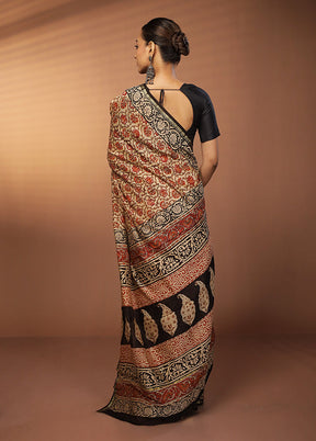 Cream Chanderi Silk Saree With Blouse Piece