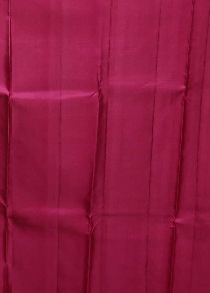 Multicolor Handloom Kanjivaram Pure Silk Saree With Blouse Piece