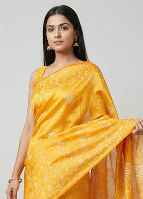 Multicolor Bishnupuri Silk Saree With Blouse Piece