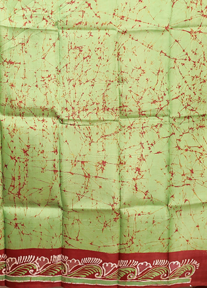 Multicolor Bishnupuri Pure Silk Saree Without Blouse Piece