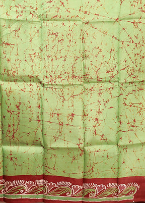 Multicolor Bishnupuri Pure Silk Saree Without Blouse Piece